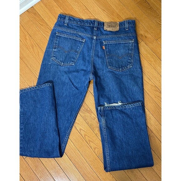 Vintage 90s Levis 517 Orange Tab Bootcut Jeans 36/32 - Picture 7 of 7